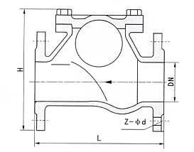 滚球式止回阀_长期批发 HQ41X滑道滚球式止