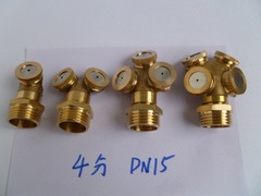 Copper nozzle 4 points DN15 agricultural mist spray three nozzles sprayer nozzle lawn irrigation cooling and dust removal