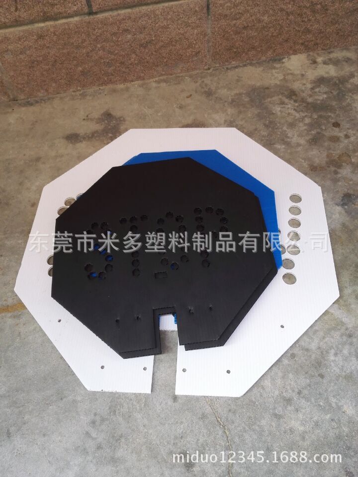 米多塑料厂家低价供应4mm黑色塑料瓦楞板 塑料万通板