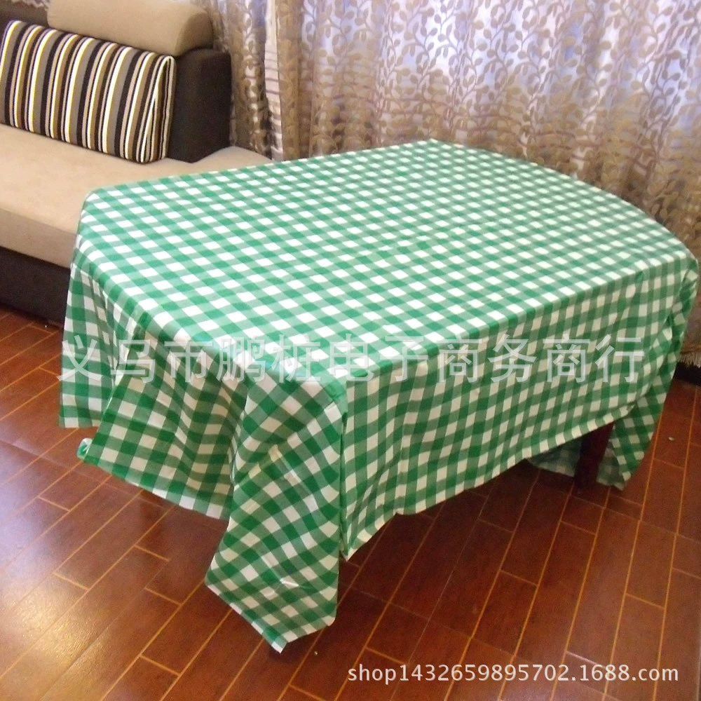 Disposable desktop cloth thick red, yellow, blue and green grid rectangular party party party wedding wedding celebration