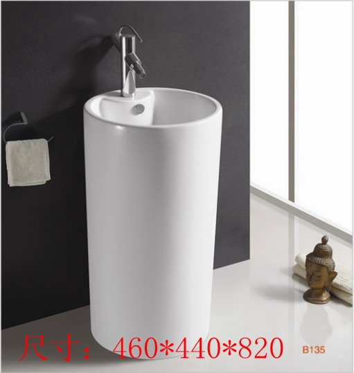 Manufactor Direct selling ceramics Ware Siamese Pedestal Basin Wash basin Undertake engineering hotel OEM