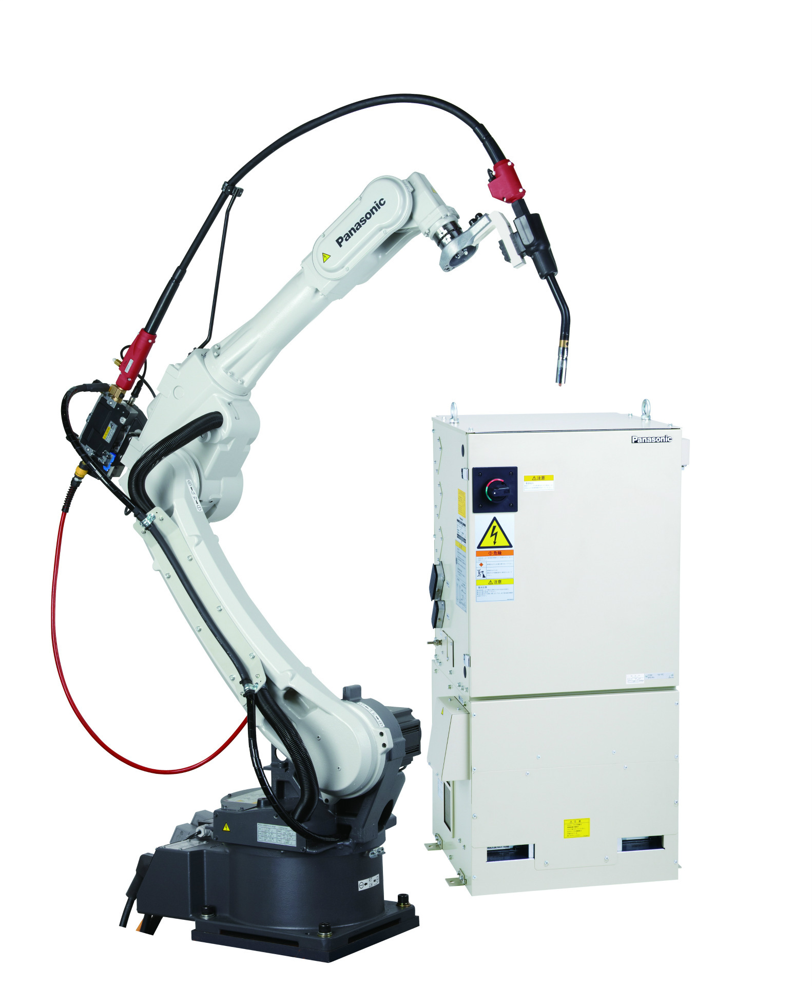 松下/Panasonic机器人直缝焊接机 漏勺手柄氩弧焊加丝五轴焊接机