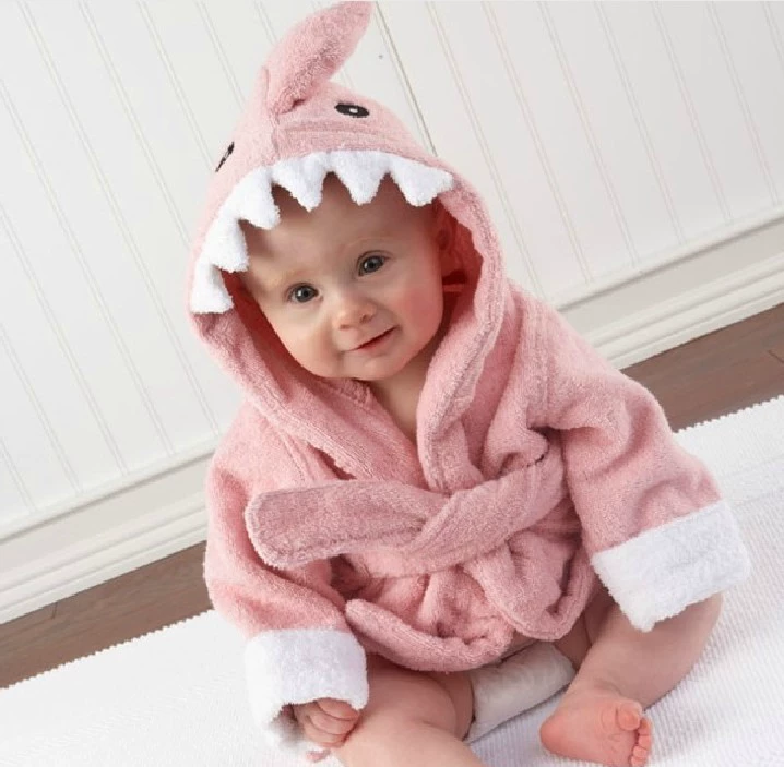 Spring cartoon children's bathrobe for men and women, pijama, Korean style, wholesale