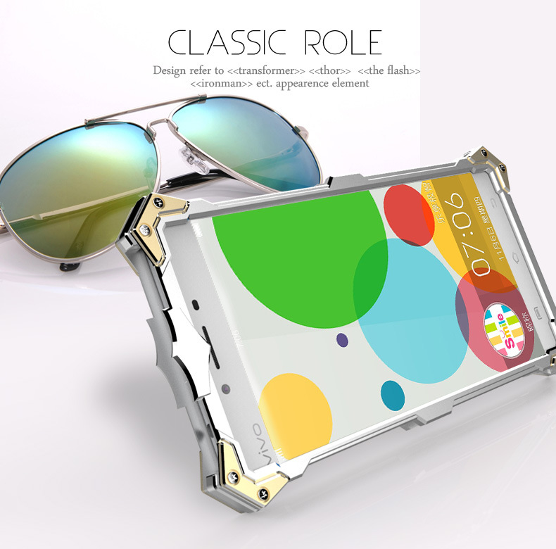 SIMON THOR Aviation Aluminum Alloy Shockproof Armor Metal Case Cover for vivo X5Pro