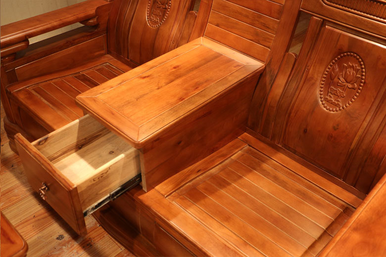 7件套实木沙发 单人三人组合沙发 实木中式沙发 香樟木沙发668