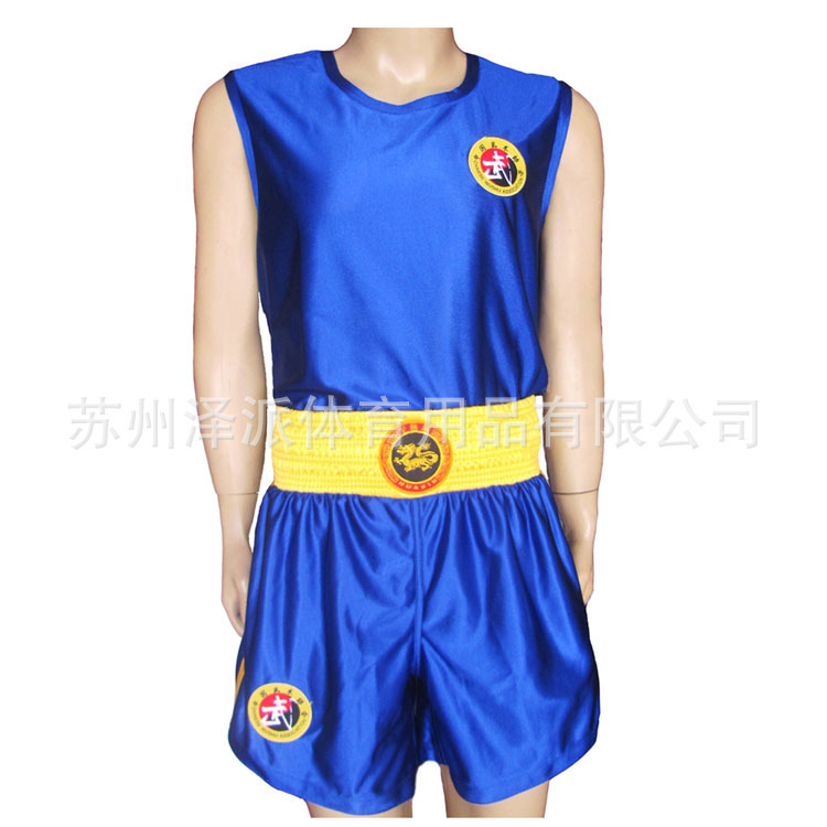 Children's boxing suit set wushu competition uniforms for boys Fighting Muay Thai suit Children's competition training uniforms Children's Sanda costumes