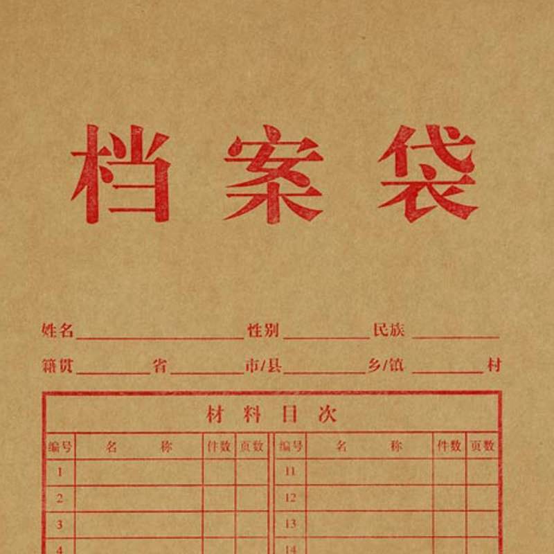 Comix/齐心 AP-117 Natural pure wood pulp kraft paper vertical file bag A4 10 pieces/set