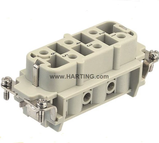 Немецкий разъем Harting/Harting/Harding промышленный прочный 09310062701 HAN 6 HSB-F-S