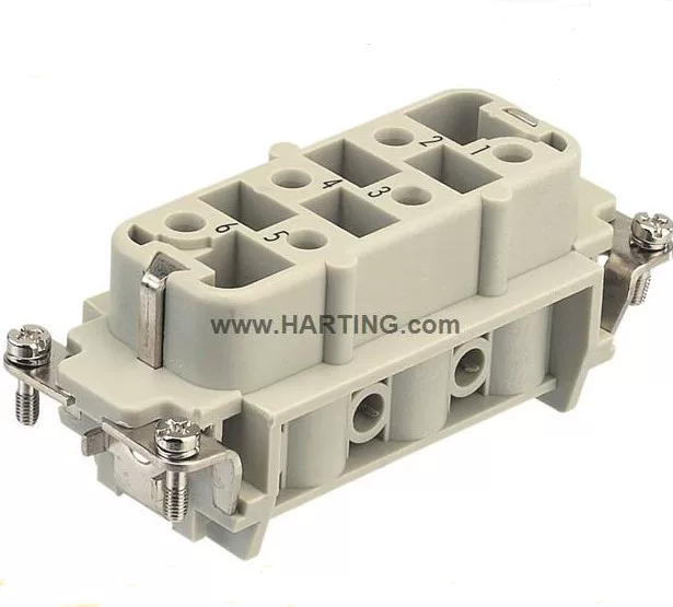 Немецкий разъем Harting/Harting/Harding промышленный прочный 09310062701 HAN 6 HSB-F-S