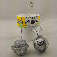 Food grade stainless steel tea separator portable tea clip filter ball spice tea set Weibao 304 tea ball hot sale