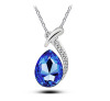 Fashionable necklace, glossy crystal pendant, wholesale, Korean style