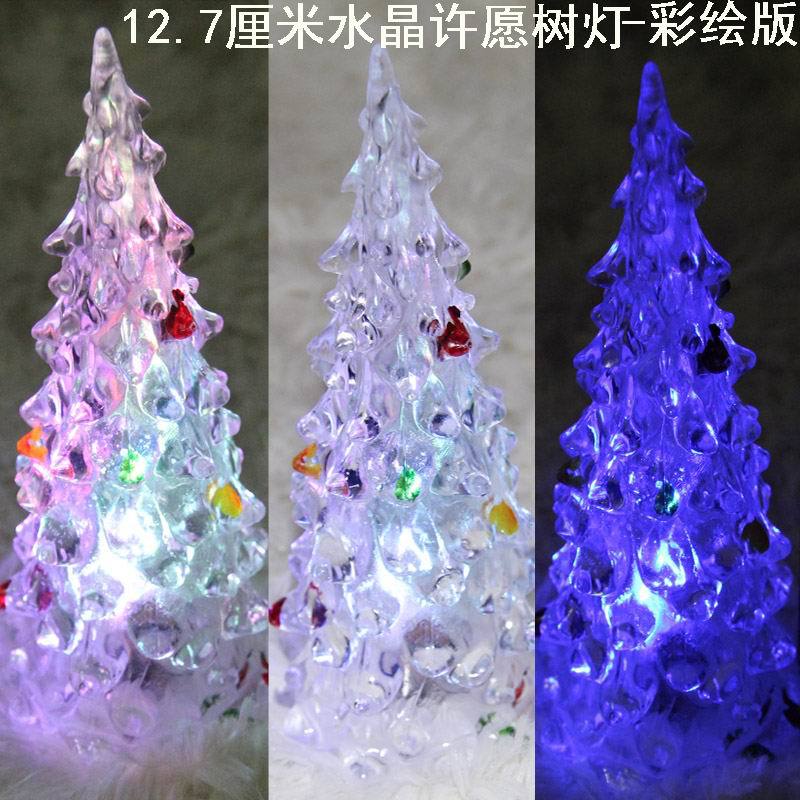 12.7厘米彩绘圣诞水晶灯-发光图片全