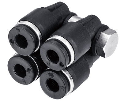 供应快插式气动管接头，回转YF形五通PAW