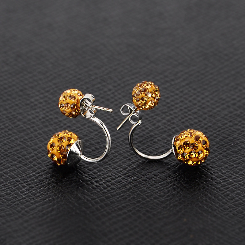 Korea style alloy Gold-plated silver earring (Navy blue)NHGY0585-Navy blue
