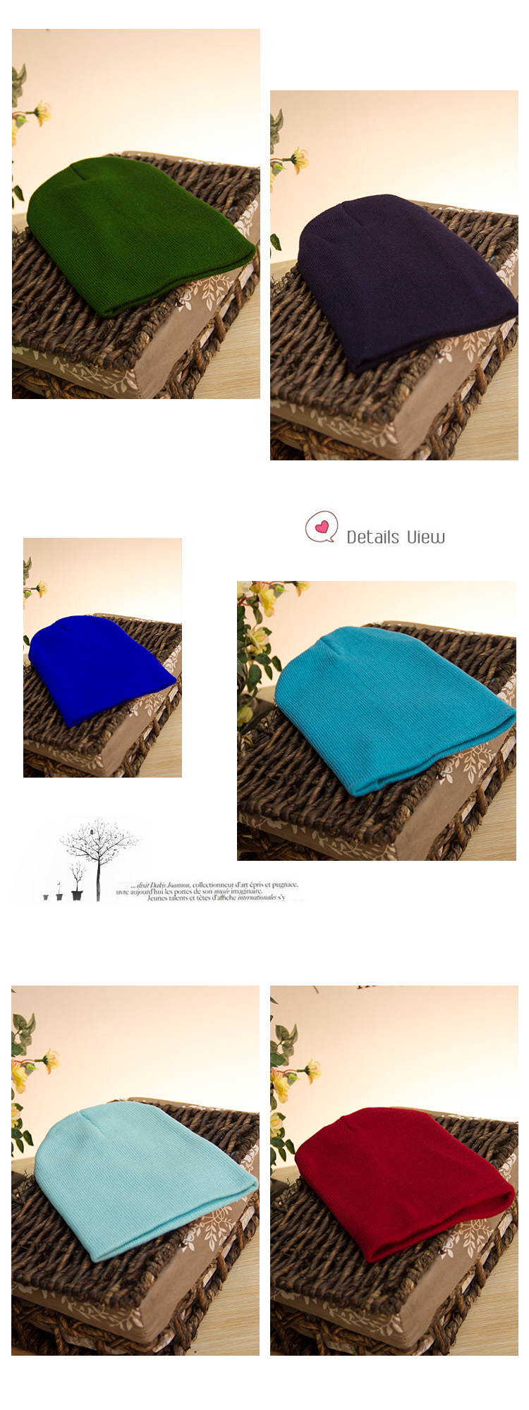 Unisex Einfacher Stil Einfarbig Nähen Crimpen Wollmütze display picture 22
