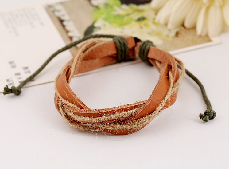 Unisex Cowhide Braided Bracelet display picture 3