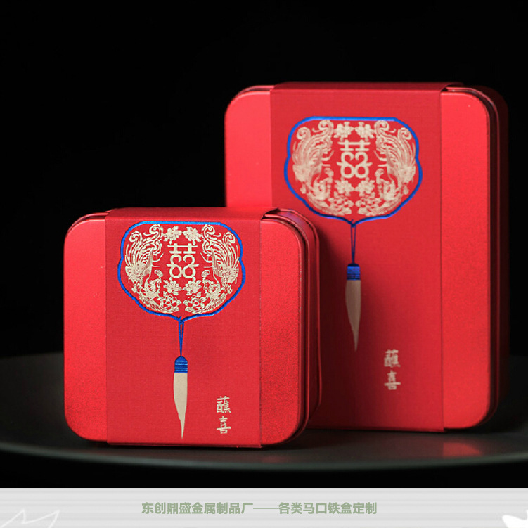 大红色马口铁盒 糖果盒 饼干盒 巧克力盒 四川重庆云南厂家定制
