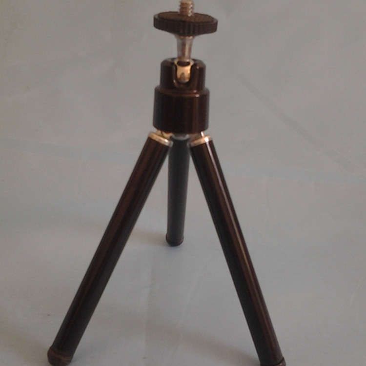 铝合金单头2节三脚架 手机自拍三脚架 便携摄影迷你三脚架