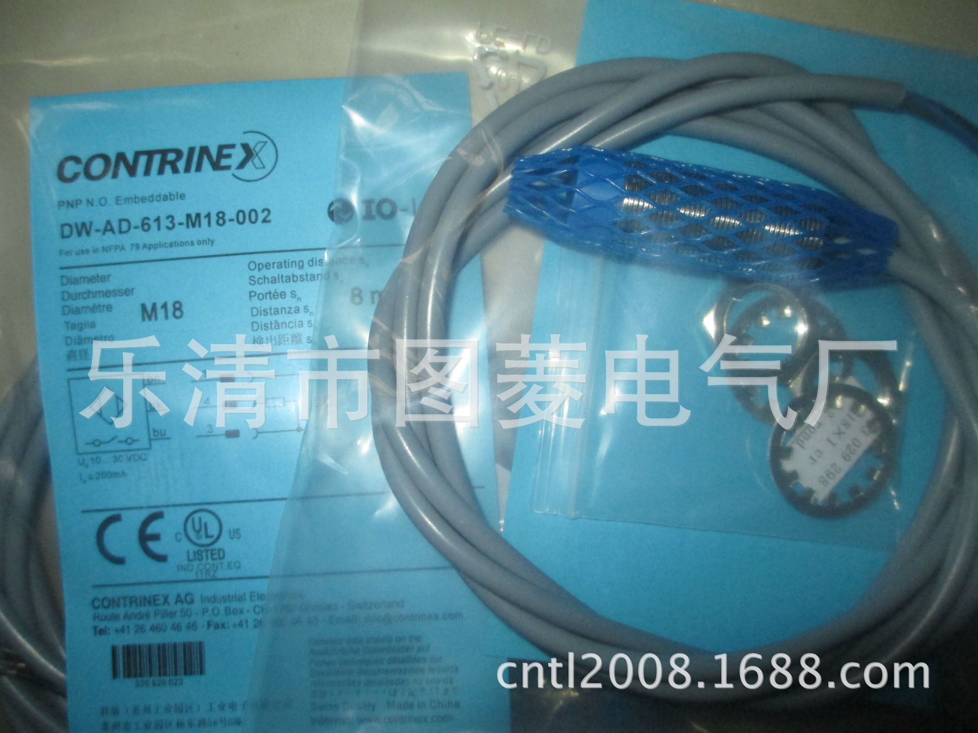 供应全新 CONTRINEX 科瑞接近开关DW-DD-616-M18-120【图】