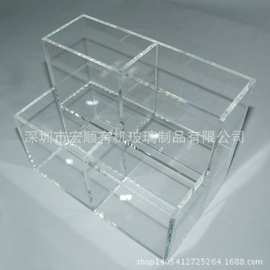 厂家直销亚克力五面盒,专业加工各种有机玻璃分格储存展示盒
