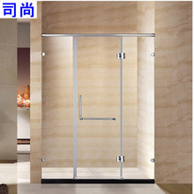 新款一字形平开门式钢化玻璃隔断  卫生间非标定制浴室门 D702