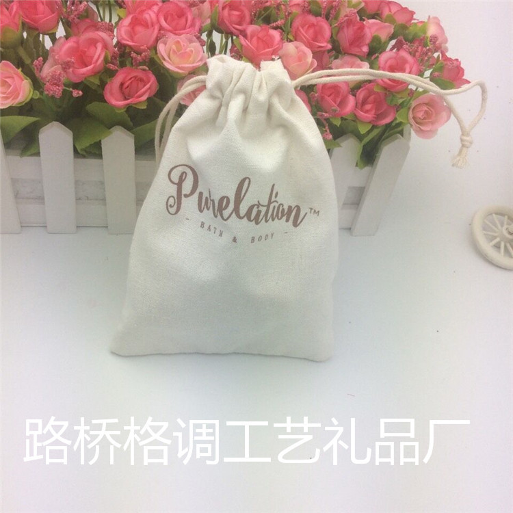 【厂家直供】9*12 束口抽绳棉麻布袋 创意复古印花包装袋手工制