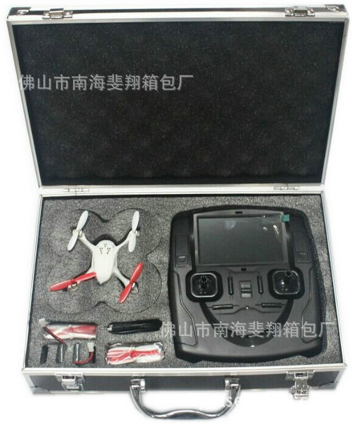 供应铝合金黑色直角手提箱 航模箱 铝合金航模箱 遥控飞机展示箱