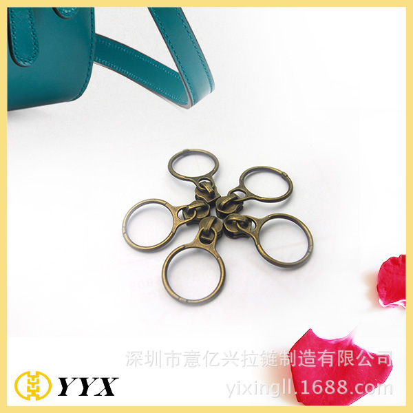 供应优质青古铜拉链头3号4号带水滴拉片拉头 金属尼龙拉链头