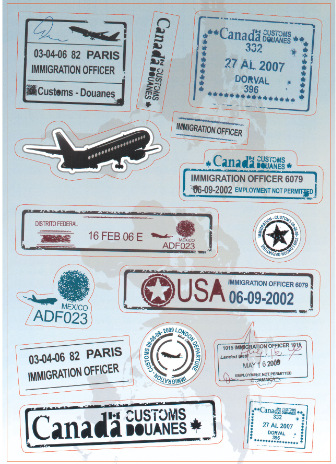 A4 复古旅行箱贴纸拉杆箱箱贴贴纸复古箱子贴纸可爱贴纸