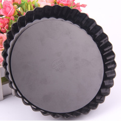 Black non-stick chrysanthemum pie plate round live bottom pie plate 6 inches 8 inches 10 inches 11 inches aluminum alloy baking pan