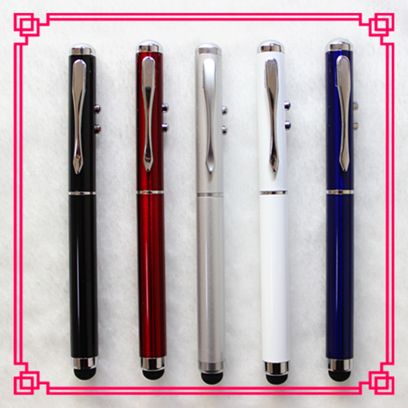 厂家直销多功能红镭射笔  红镭射白灯 带电容 镭射棒 金属笔|ms