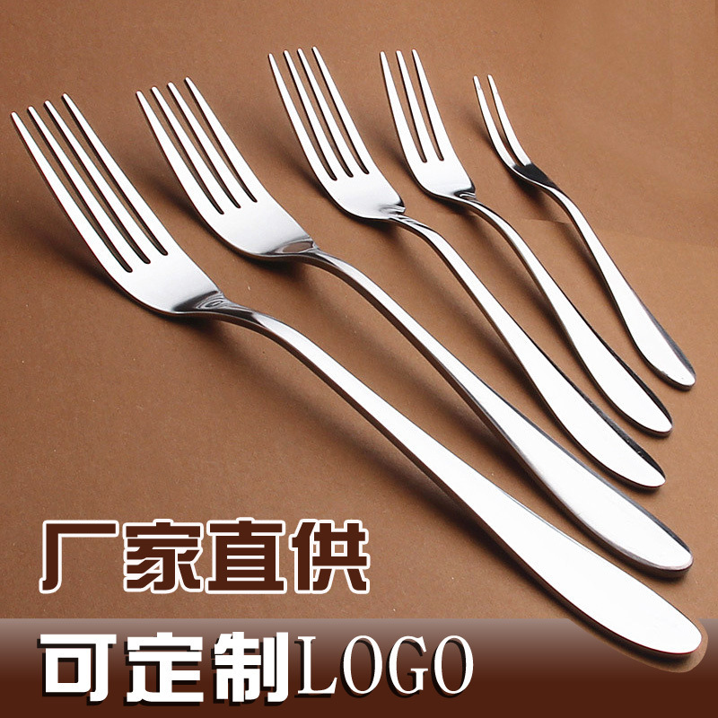Stainless Steel Knife and Fork Western Fork Large Fork Thickened Stainless Steel Dessert Fork Creative Tea Fork Size Stainless Steel Knife and Fork Western Fork Large Fork Thickened Stainless Steel Dessert Fork Creative Tea Fork Size