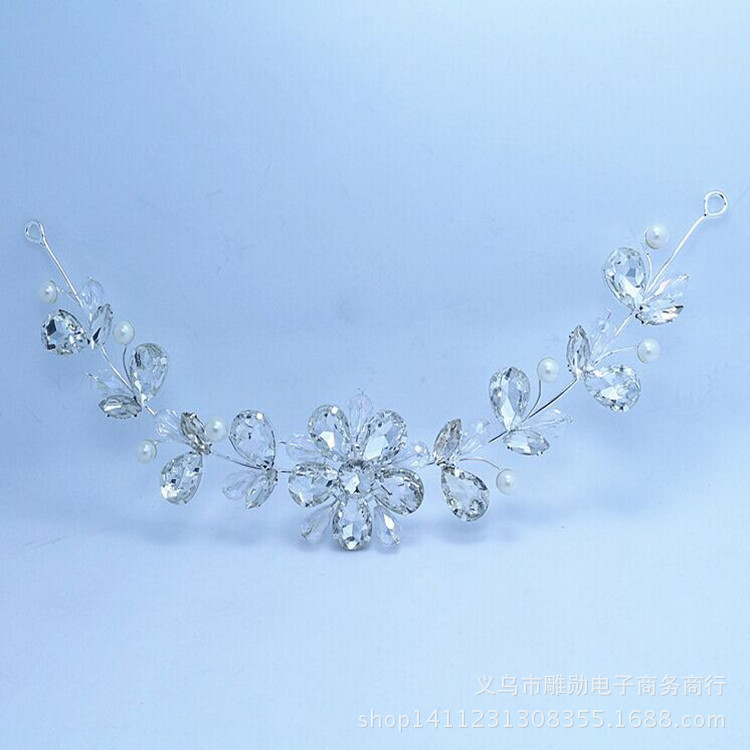Yiwu jewelry alloy crystal flower hairpin hair accessories boutique jewelry Japanese and Korean popular hair accessories bridal headdress