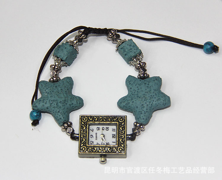 仿古火山石手鏈表