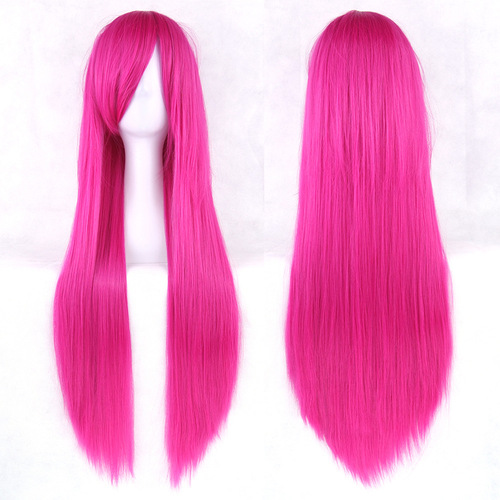 Common cosplay wig, cos wig, colorful long straight hair wig, anime wig 80CM