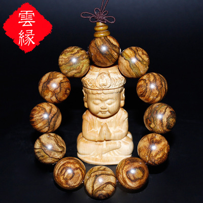 厂家大批发 印尼花奇楠2.0~10mm手串佛珠沉香木手链虎斑纹念珠