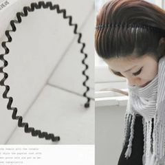 Japanese and Korean male and female celebrities preferred unisex wavy hair tie set with black wavy hair accessories
