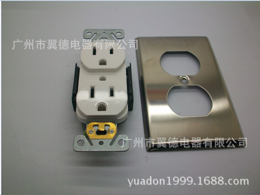 yuadon翼德20A250V美式双位插座 菲律宾加拿大美规多功能双联插座-阿里巴巴