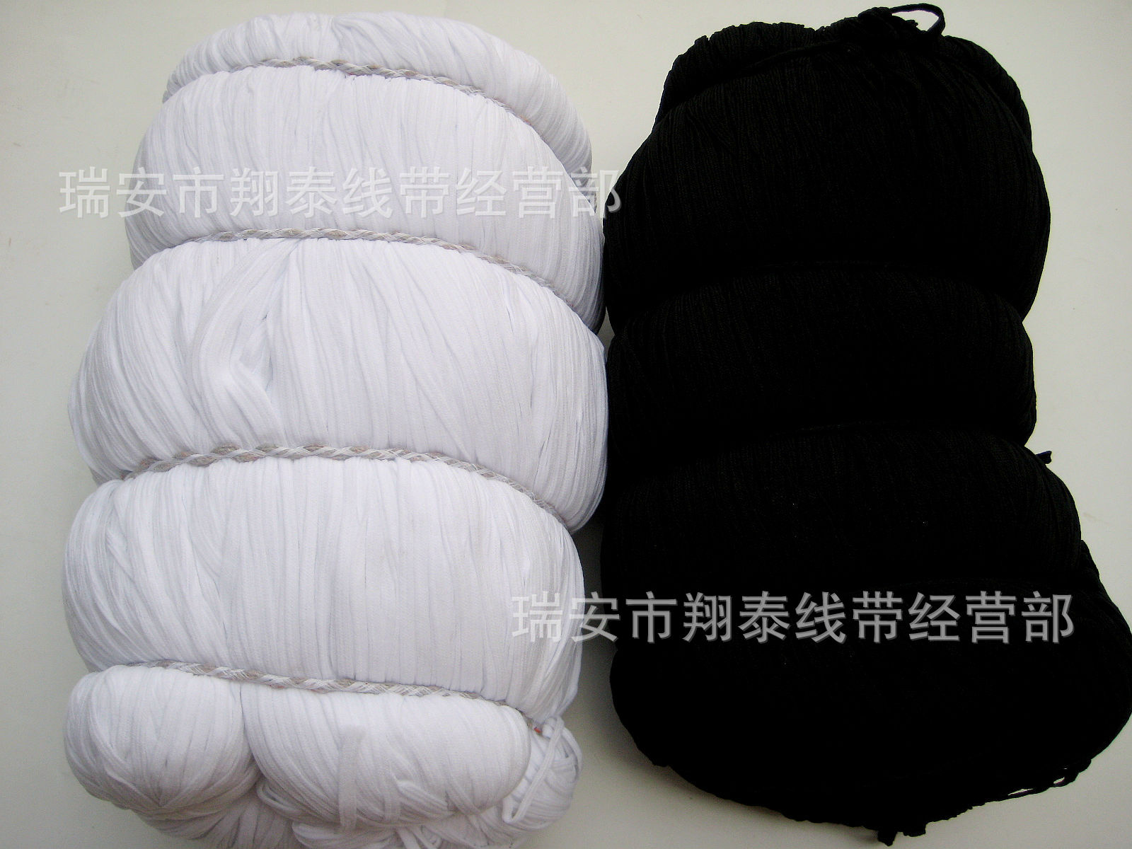 5MM黑白色被套角挂绳  涤纶肩带 枕套烤边带