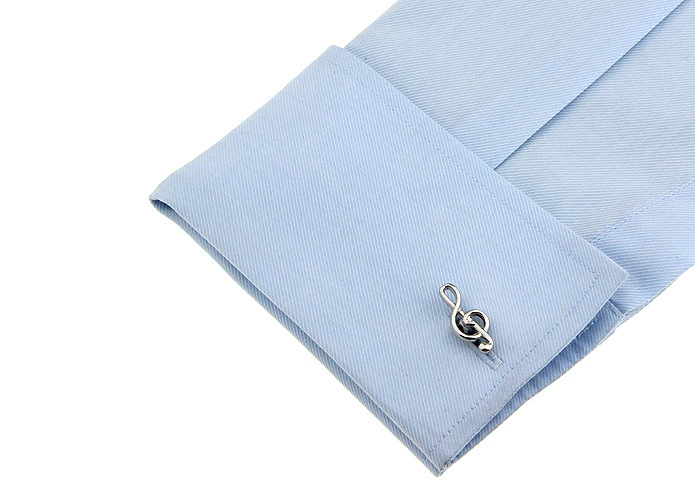Музыкальная серия французские CUFFFFLINKS серебряные запонки Finus для музыки, крупная точка A3014