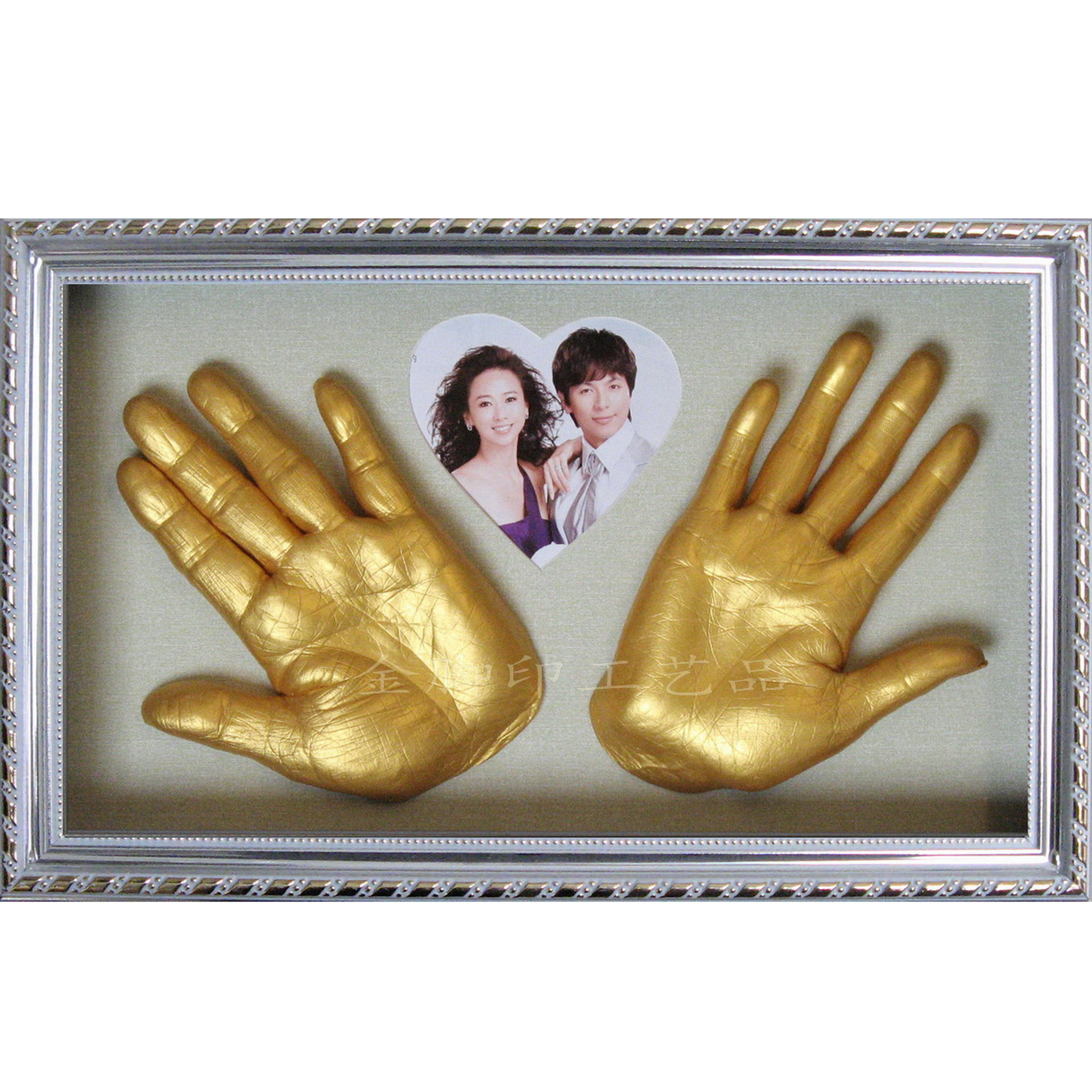 Wedding celebration Handprints three-dimensional Clone Shoumo Photo frame suit Couples fingerprints DIY Valentine's Day gift