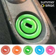 適用於奔馳Smart汽車改裝裝飾車貼 小精靈滴膠立體鑰匙孔點火圈貼