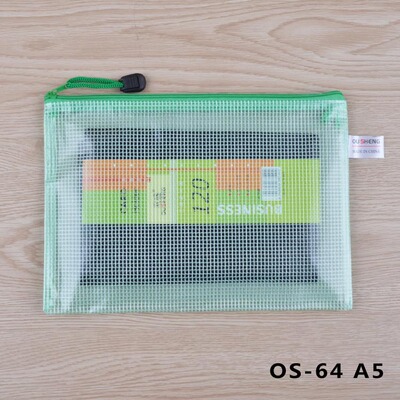 【网络爆款】A5文件袋批发 PVC 网格袋 拉链袋 可印LOGO欧盛OS64|ru