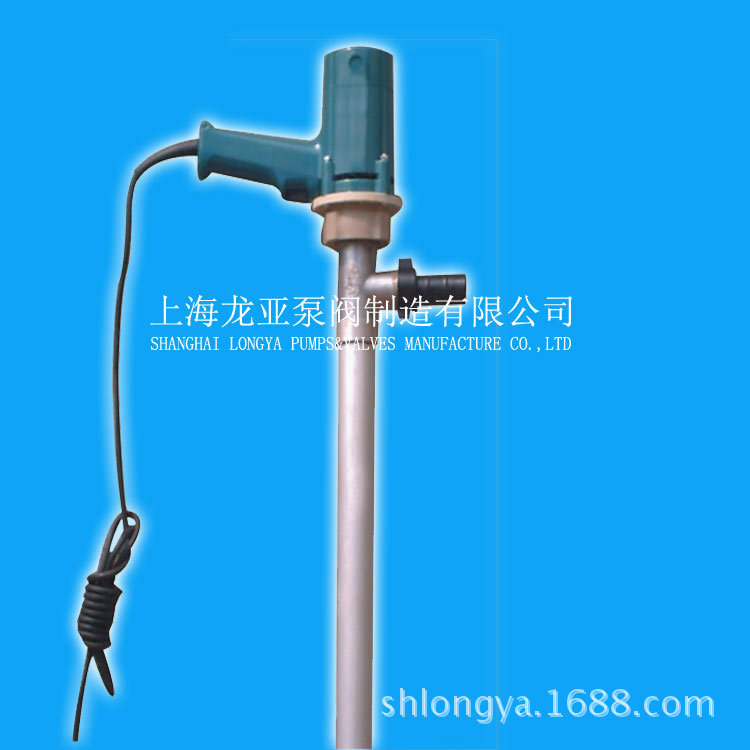 销售上海SB-1型电动抽液泵 PP塑料插桶泵 手提桶装泵
