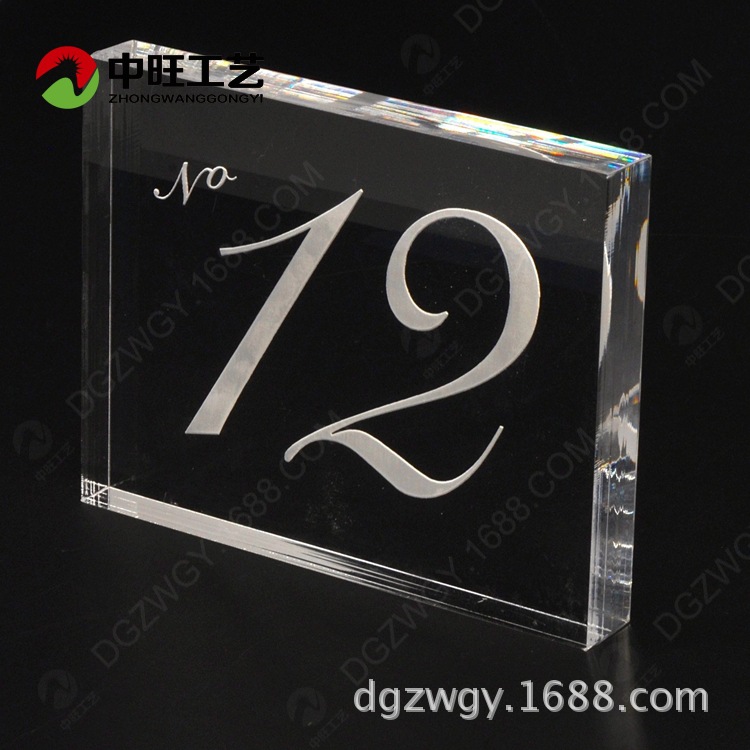 东莞厂家水晶胶工艺品标识牌 创意透明方形入埋件标示加工