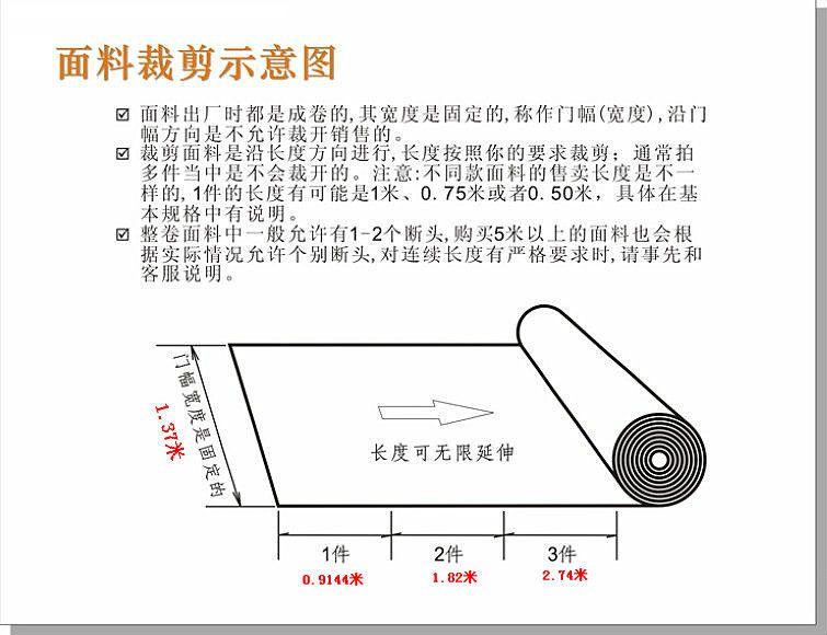 面料裁剪示意图