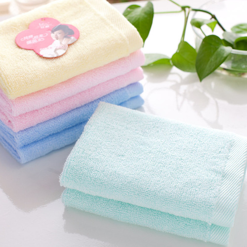 Gaoyang factory direct sales bamboo cellulose color square towel wholesale 30*30 infant promotional products absorbent small towel