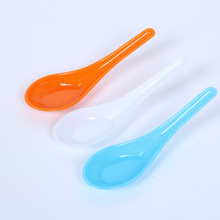 多色勺 美耐皿塑料仿瓷勺 中式餐具勺子 快餐店专用白色勺子