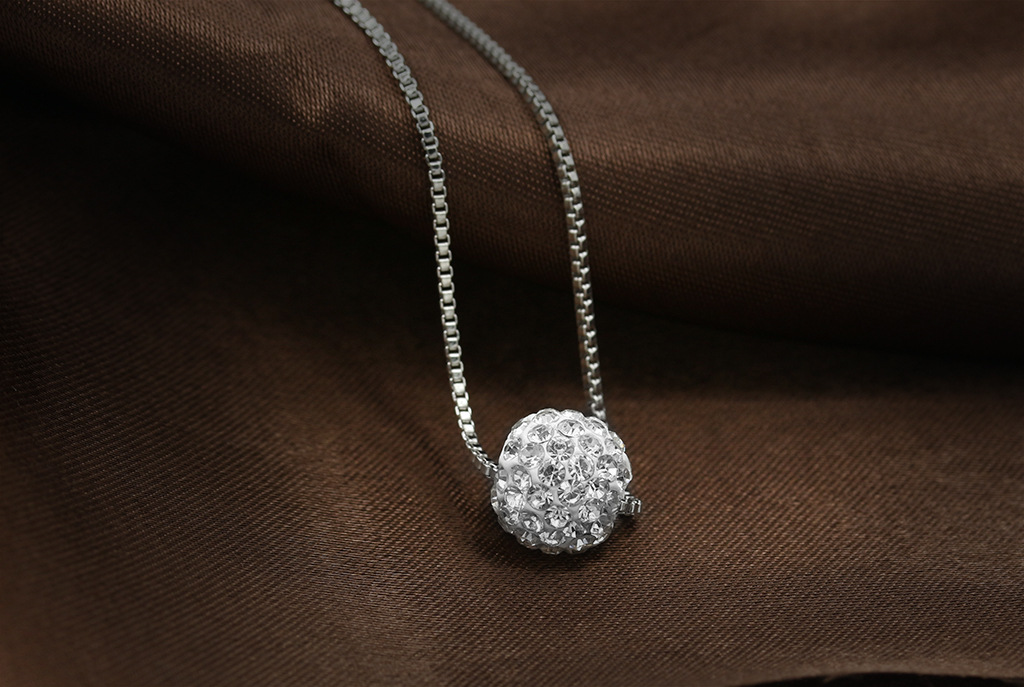 Collier De Perles De Boule De Diamant Exquis display picture 5