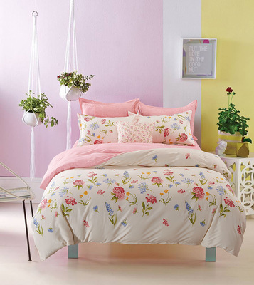 厂家直销家纺芦荟棉活性被套床单床上用品磨毛被单特价批发便宜